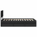 Cadru de pat cu headboard Negru 100 x 200 cm Lemn de pin masiv - WALTI WALTI