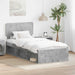 Cadru de pat cu headboard Beton 90 x 200 cm Lemn de pin masiv - WALTI WALTI
