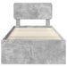 Cadru de pat cu headboard Beton 90 x 200 cm Lemn de pin masiv - WALTI WALTI