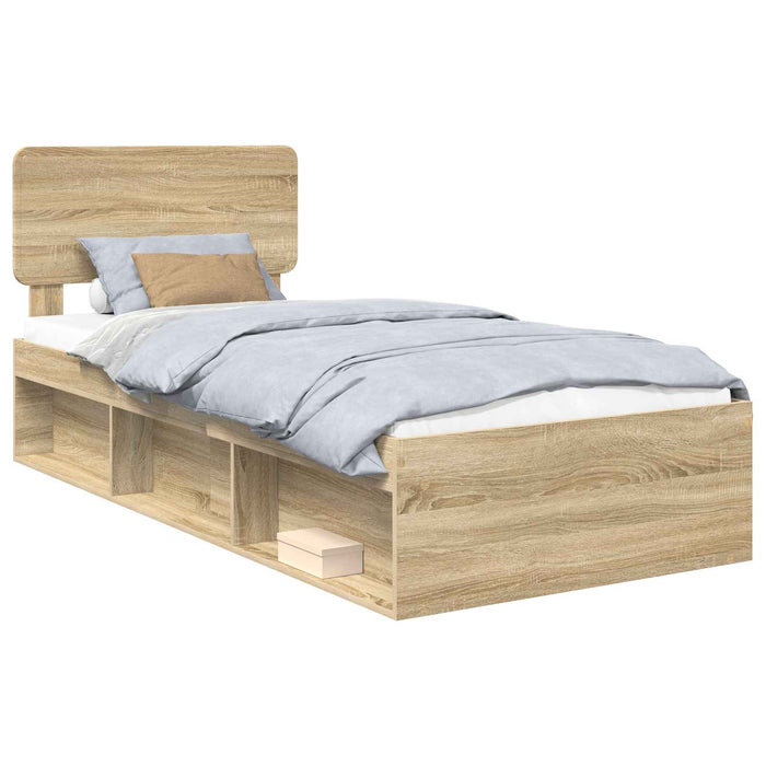 Cadru de pat cu headboard Sonoma 90 x 190 cm Lemn de pin masiv - WALTI WALTI