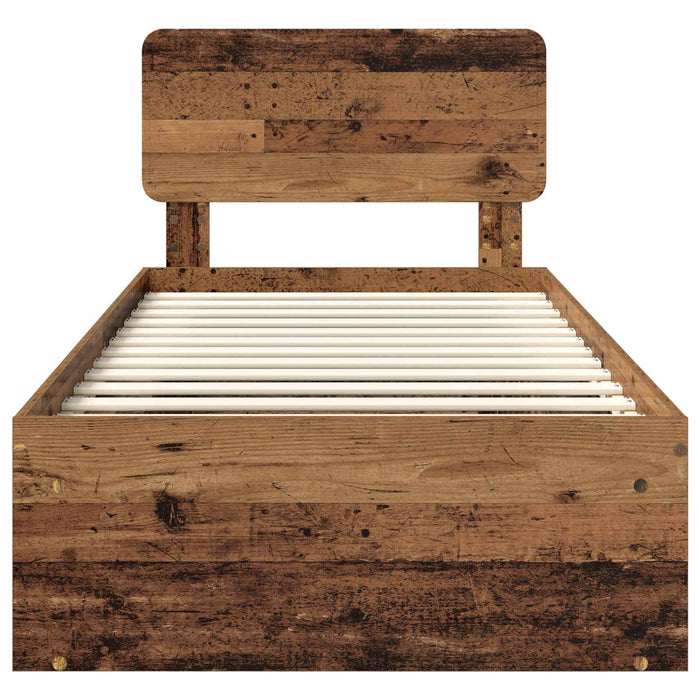 Cadru de pat Lemn vechi 90 x 190 cm Lemn de pin masiv - WALTI WALTI