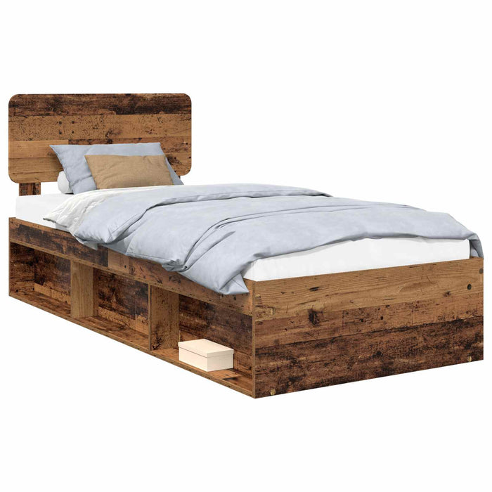 Cadru de pat Lemn vechi 75 x 190 cm Lemn de pin masiv - WALTI WALTI