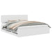 Cadru de pat cu sertar Alb 200 x 200 cm Lemn Ingineresc - WALTI WALTI