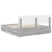 Cadru de pat cu sertar Gri Sonoma 200 x 200 cm Lemn Ingineresc - WALTI WALTI