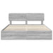 Cadru de pat cu sertar Gri Sonoma 200 x 200 cm Lemn Ingineresc - WALTI WALTI