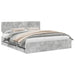 Cadru de pat Gri din beton 180 x 200 cm Lemn Ingineresc - WALTI WALTI