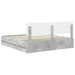 Cadru de pat Gri din beton 180 x 200 cm Lemn Ingineresc - WALTI WALTI