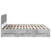 Cadru de pat Gri din beton 180 x 200 cm Lemn Ingineresc - WALTI WALTI