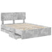 Cadru de pat Gri din beton 150 x 200 cm Lemn Ingineresc - WALTI WALTI