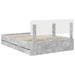 Cadru de pat Gri din beton 150 x 200 cm Lemn Ingineresc - WALTI WALTI