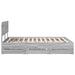 Cadru de pat cu sertar Gri Sonoma 140 x 190 cm Lemn Ingineresc - WALTI WALTI