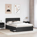 Cadru de pat cu sertar Negru 140 x 200 cm Lemn Ingineresc - WALTI WALTI