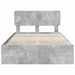 Cadru de pat Gri din beton 135 x 190 cm Lemn Ingineresc - WALTI WALTI