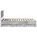 Cadru de pat Gri din beton 135 x 190 cm Lemn Ingineresc - WALTI WALTI