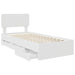 Cadru de pat cu sertar Alb 90 x 190 cm Lemn Ingineresc - WALTI WALTI