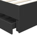Cadru de pat cu sertar Negru 90 x 190 cm Lemn Ingineresc - WALTI WALTI