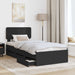 Cadru de pat cu sertar Negru 90 x 190 cm Lemn Ingineresc - WALTI WALTI