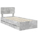 Cadru de pat Gri din beton 90 x 190 cm Lemn Ingineresc - WALTI WALTI