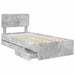 Cadru de pat Gri din beton 90 x 190 cm Lemn Ingineresc - WALTI WALTI