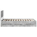 Cadru de pat Gri din beton 90 x 190 cm Lemn Ingineresc - WALTI WALTI