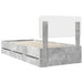 Cadru de pat Gri din beton 90 x 200 cm Lemn Ingineresc - WALTI WALTI