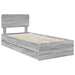 Cadru de pat cu sertar Gri Sonoma 75 x 190 cm Lemn Ingineresc - WALTI WALTI
