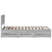 Cadru de pat cu sertar Gri Sonoma 75 x 190 cm Lemn Ingineresc - WALTI WALTI