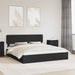 Pat cu storage cu headboard Negru 200 x 200 cm Lemn compozit - WALTI WALTI