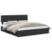 Pat cu storage cu headboard Negru 200 x 200 cm Lemn compozit - WALTI WALTI