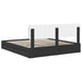 Pat cu storage cu headboard Negru 200 x 200 cm Lemn compozit - WALTI WALTI