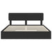 Pat cu storage cu headboard Negru 200 x 200 cm Lemn compozit - WALTI WALTI
