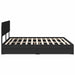 Pat cu storage cu headboard Negru 200 x 200 cm Lemn compozit - WALTI WALTI