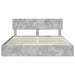 Pat cu storage Gri din beton 200 x 200 cm Lemn compozit - WALTI WALTI