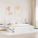 Pat cu storage cu headboard Alb 180 x 200 cm Lemn compozit - WALTI WALTI