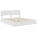 Pat cu storage cu headboard Alb 180 x 200 cm Lemn compozit - WALTI WALTI