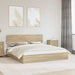 Pat cu storage Stejar Sonoma 180 x 200 cm Lemn compozit - WALTI WALTI