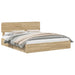 Pat cu storage Stejar Sonoma 180 x 200 cm Lemn compozit - WALTI WALTI