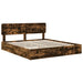 Pat cu storage Stejar fumuriu 180 x 200 cm Lemn compozit - WALTI WALTI