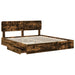 Pat cu storage Stejar fumuriu 180 x 200 cm Lemn compozit - WALTI WALTI