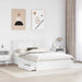 Pat cu storage cu headboard Alb 160 x 200 cm Lemn compozit - WALTI WALTI