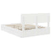 Pat cu storage cu headboard Alb 160 x 200 cm Lemn compozit - WALTI WALTI