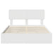 Pat cu storage cu headboard Alb 160 x 200 cm Lemn compozit - WALTI WALTI