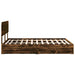 Cadru de pat cu sertar cu headboard cu depozitare Lemn compozit - WALTI WALTI