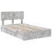 Pat cu storage Gri din beton 150 x 200 cm Lemn compozit - WALTI WALTI