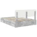 Pat cu storage Gri din beton 150 x 200 cm Lemn compozit - WALTI WALTI