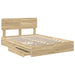 Pat cu storage Stejar Sonoma 140 x 200 cm Lemn compozit - WALTI WALTI