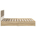 Pat cu storage Stejar Sonoma 140 x 200 cm Lemn compozit - WALTI WALTI