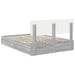 Pat cu storage cu sertar Gri Sonoma 140 x 200 cm Lemn compozit - WALTI WALTI