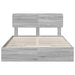 Pat cu storage cu sertar Gri Sonoma 140 x 200 cm Lemn compozit - WALTI WALTI