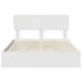 Pat cu storage cu headboard Alb 140 x 190 cm Lemn compozit - WALTI WALTI